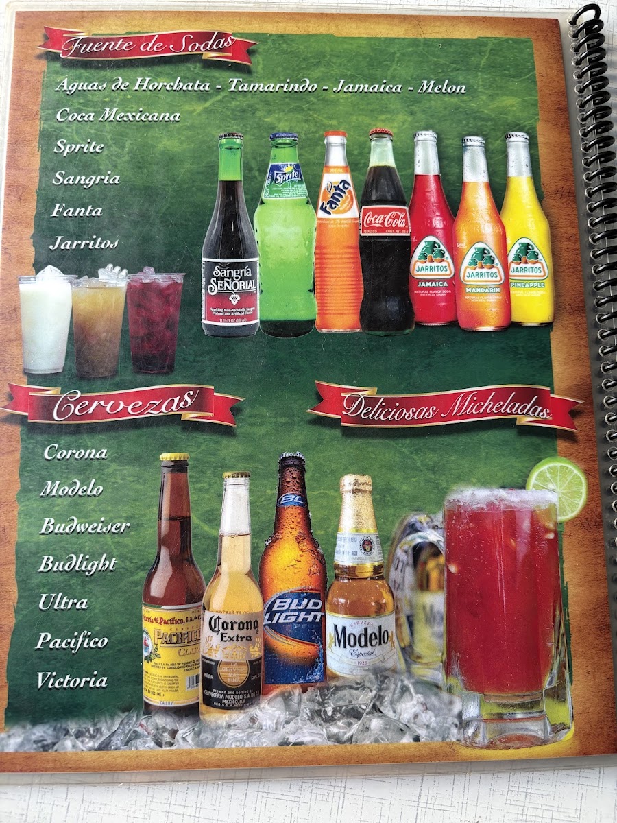 La Mordidita menu board