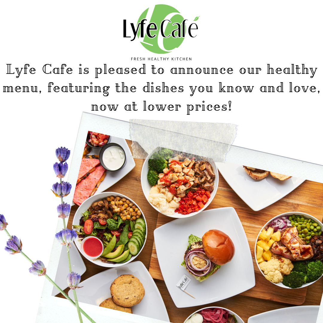 Lyfe Café menu board