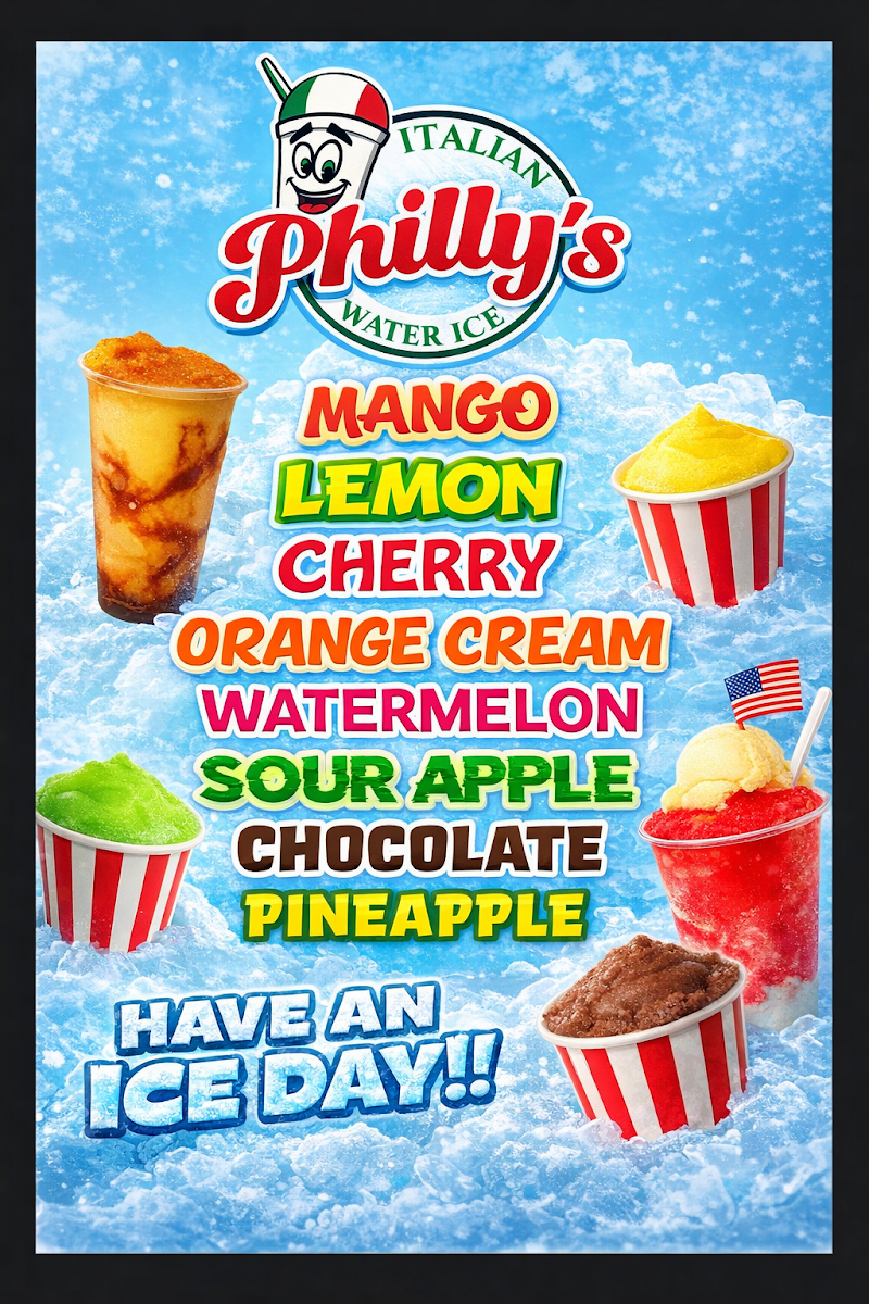 Philly’s Cheesesteaks 215 menu board