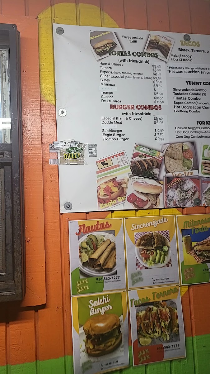 Yum-Yum Alton menu board