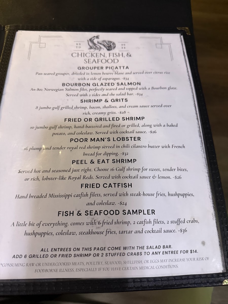 Lakeside Grill - Steakhouse & Patio menu board