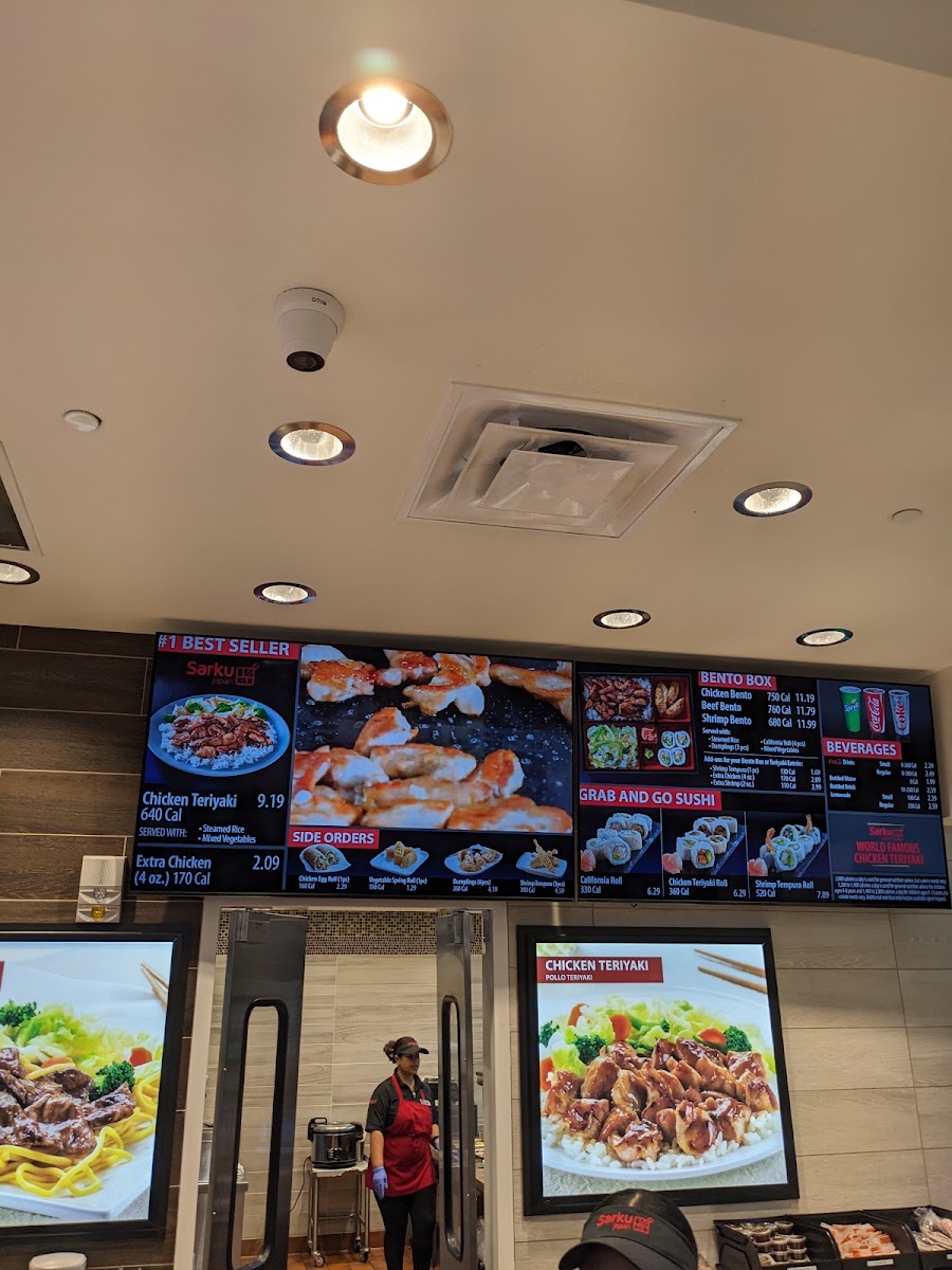 AAFES Food Court menu board