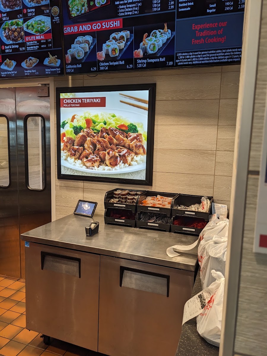 AAFES Food Court menu board