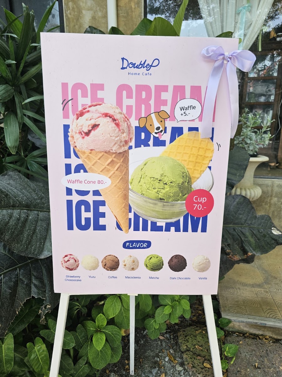 Double P Home Cafe' menu board