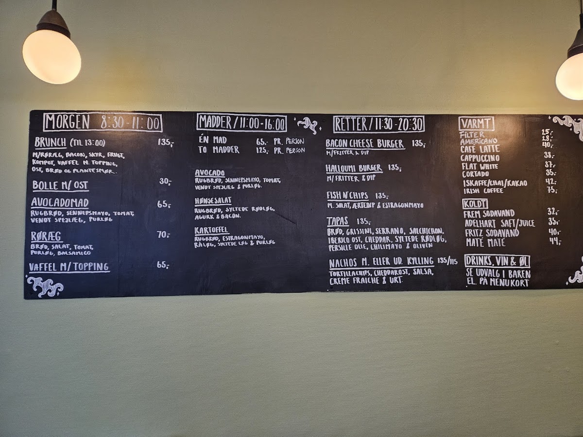 Storm B menu board