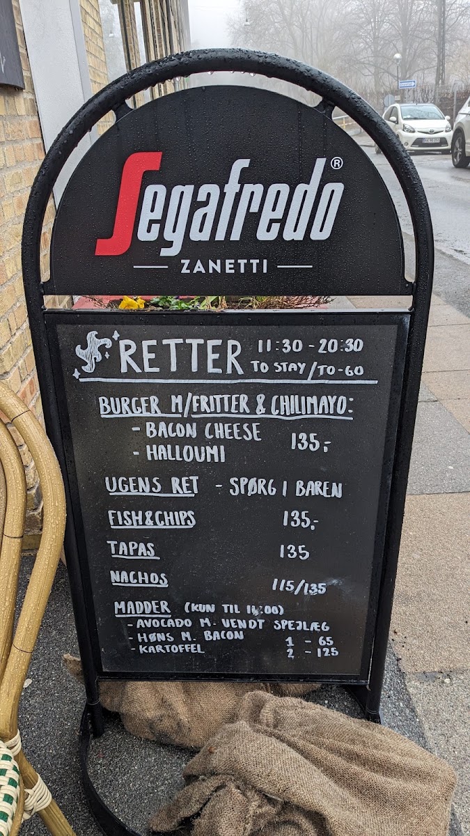 Storm B menu board