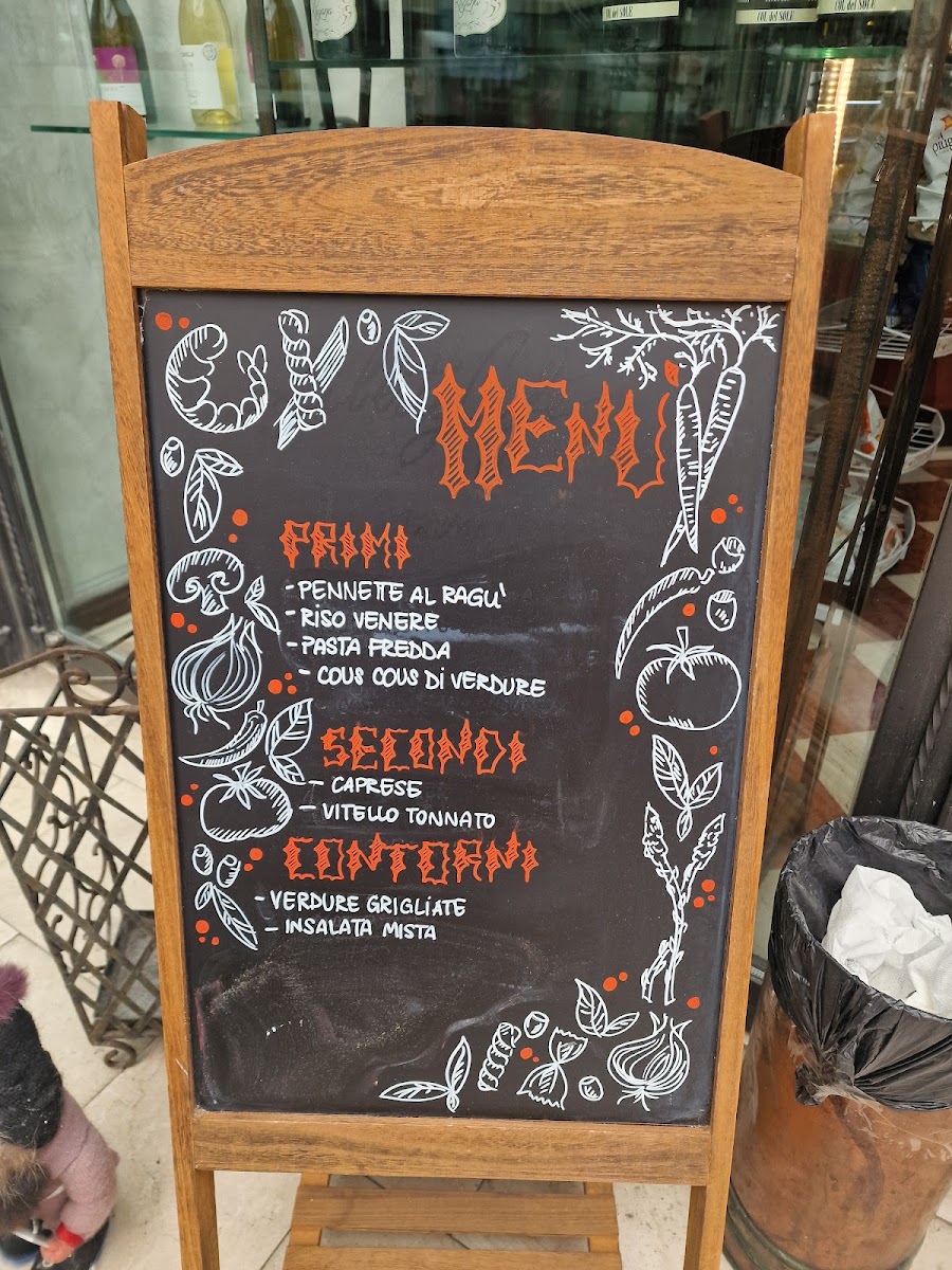 Bar Cafe' Liberty menu board