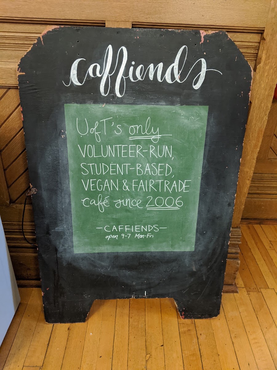 Caffiends menu board