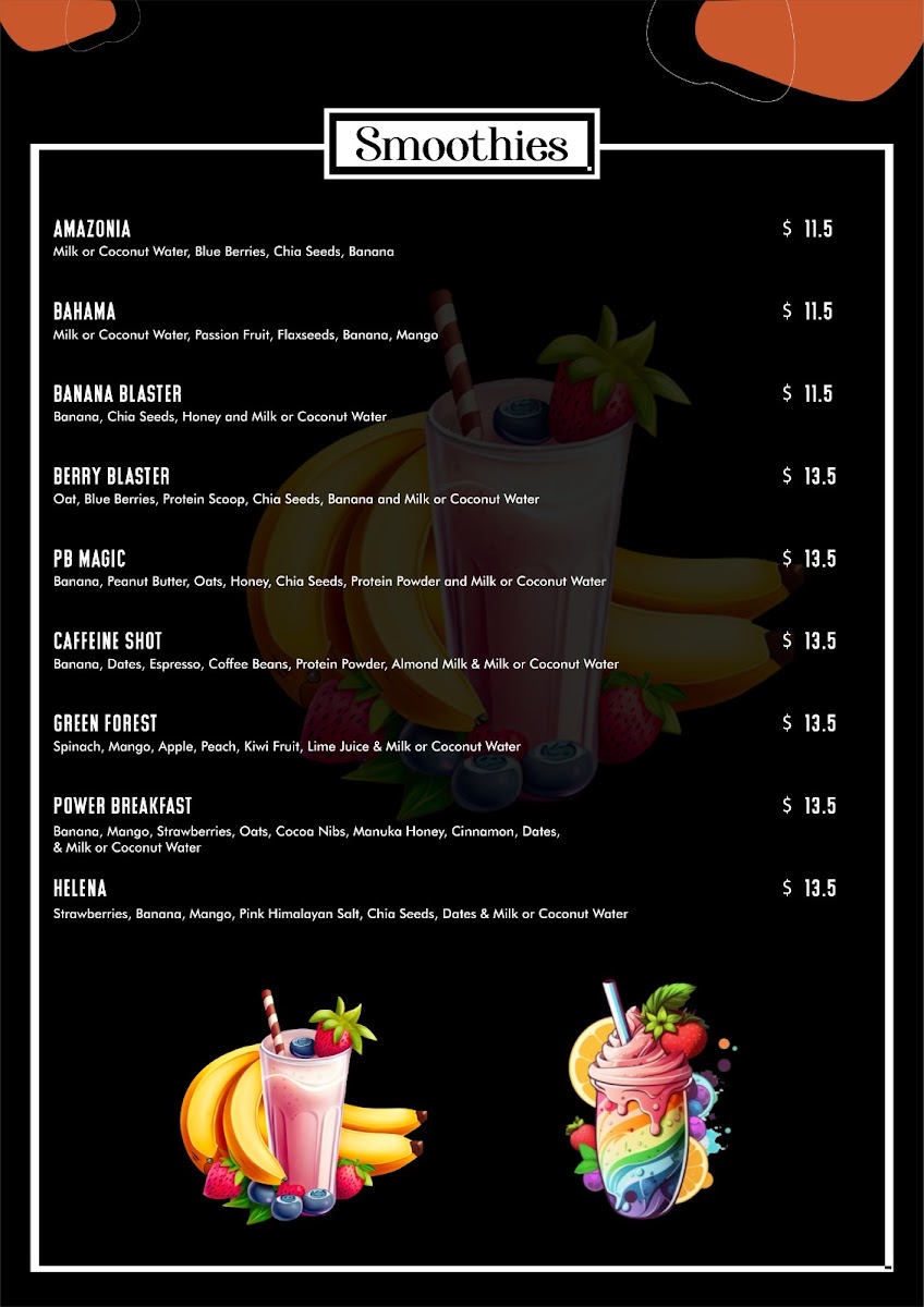 Hugs N Mugs cafe menu board