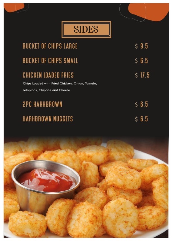 Hugs N Mugs cafe menu board