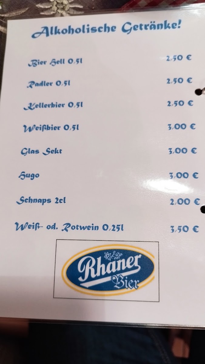 Elviras Kaffeestueberl menu board