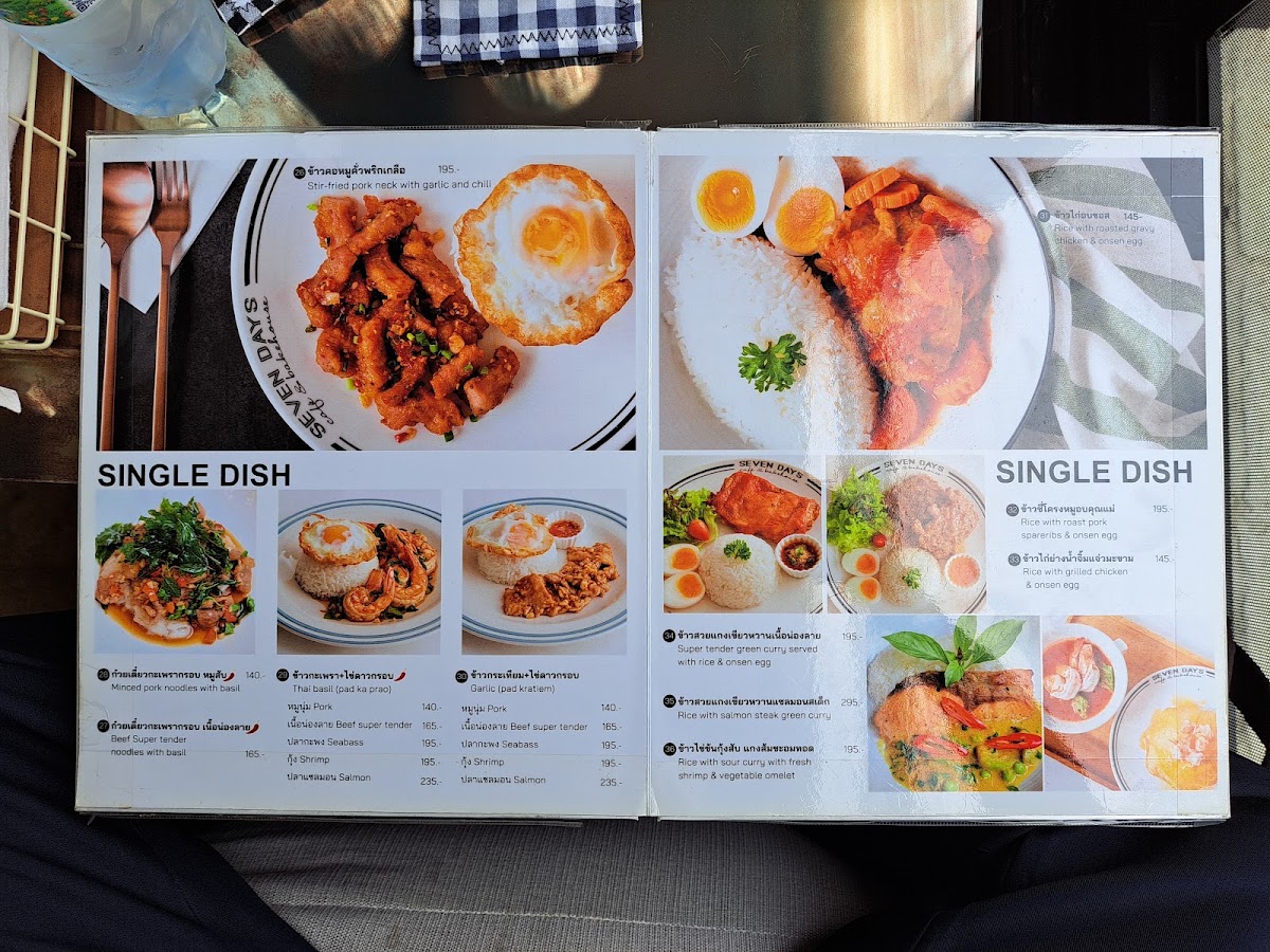 SEVEN DAYS Cafe menu board