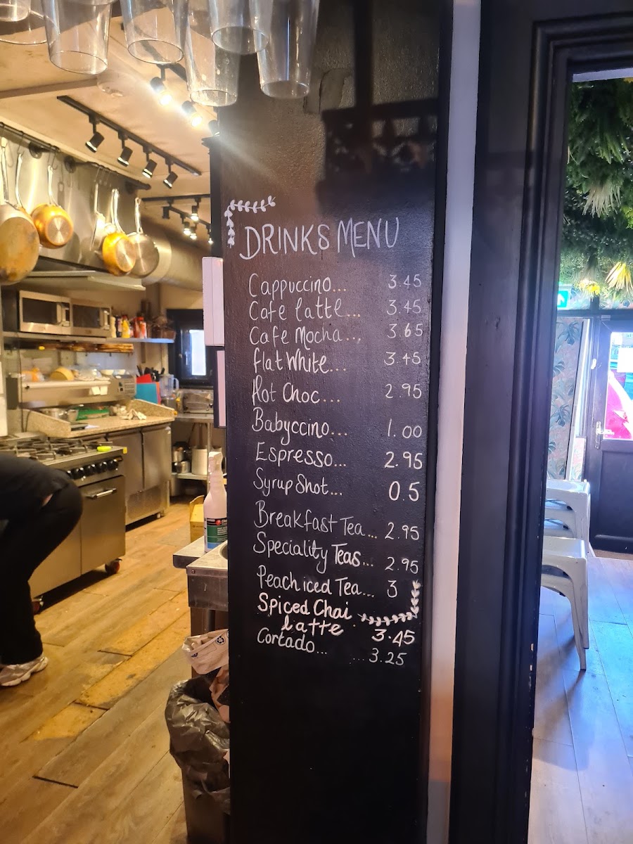 Cafe De Ville menu board