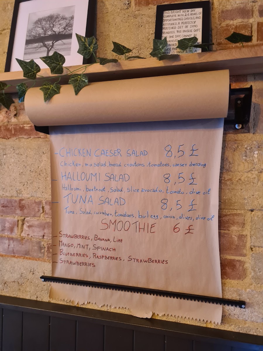 Cafe De Ville menu board