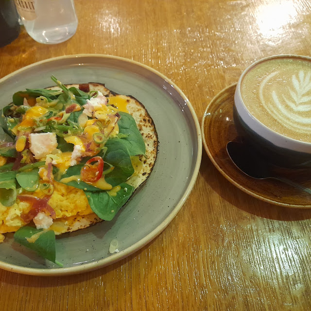 Breakfast Taco with Latte