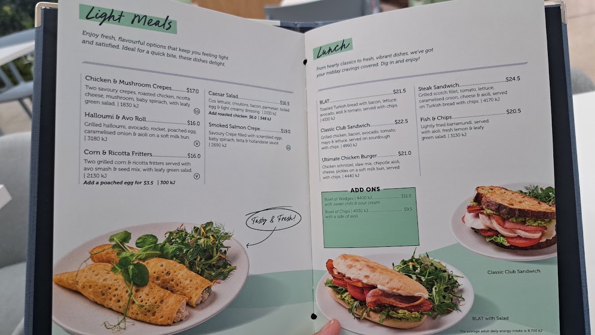 Jamaica Blue Willetton Southlands menu board