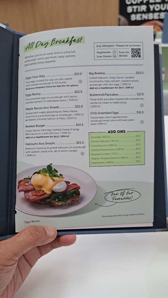 Jamaica Blue Willetton Southlands menu board