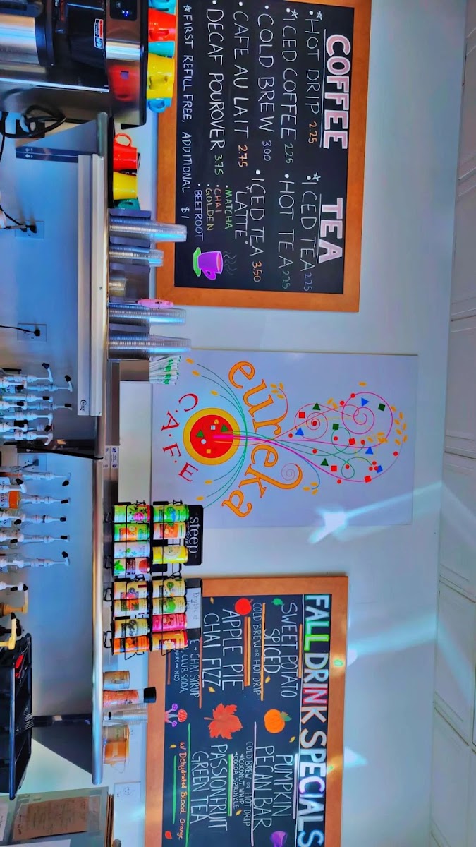 Eureka Cafe menu board
