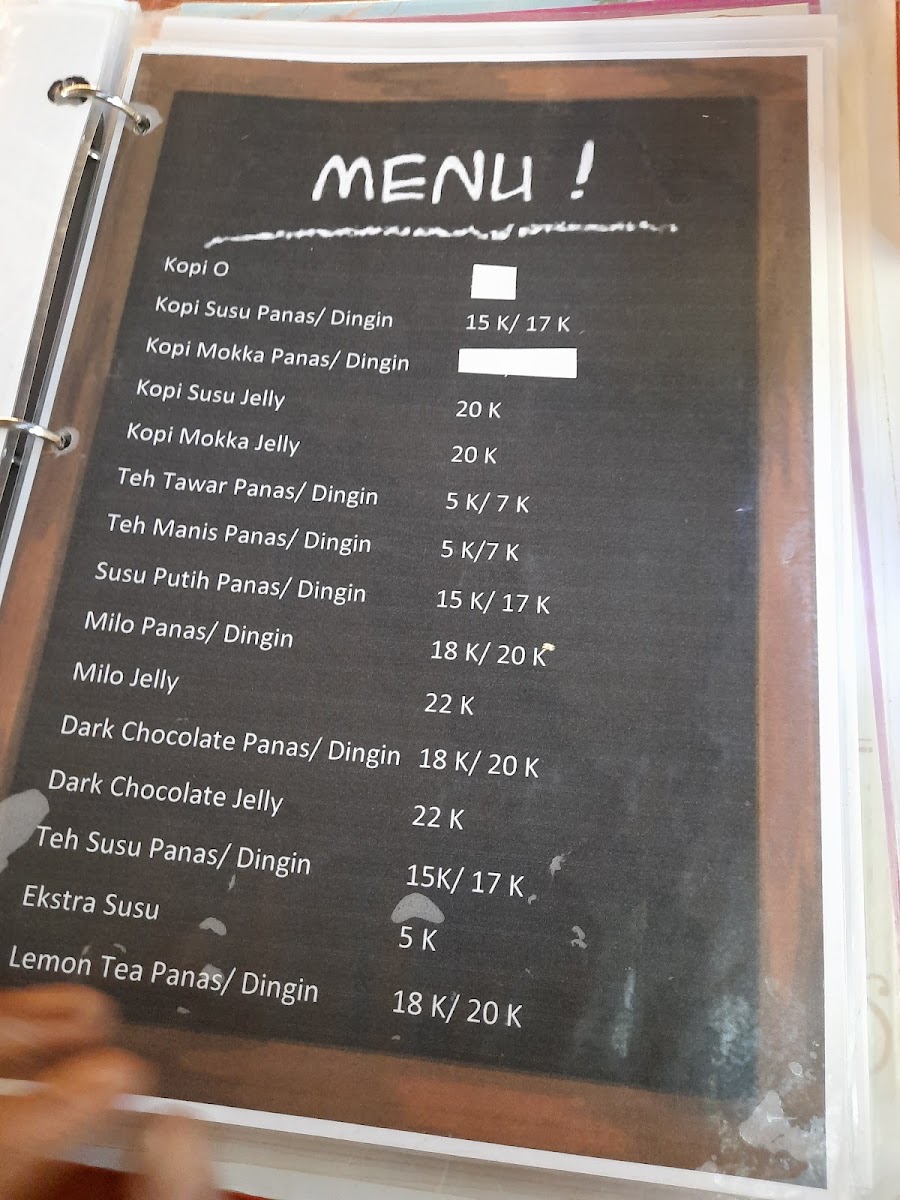 Boys Bistro Pool, Pub, Tipsy and Cafe menu board