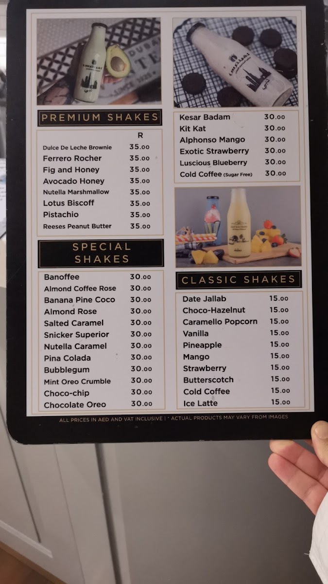 Keventers - La Mer menu board