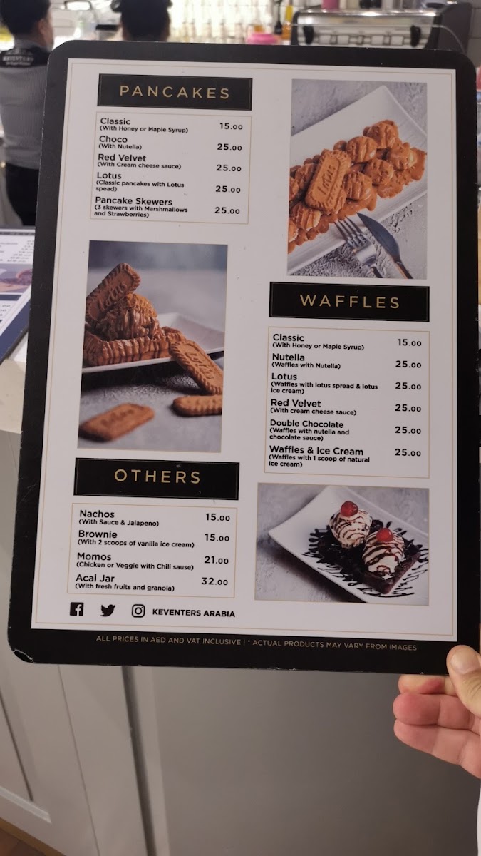 Keventers - La Mer menu board
