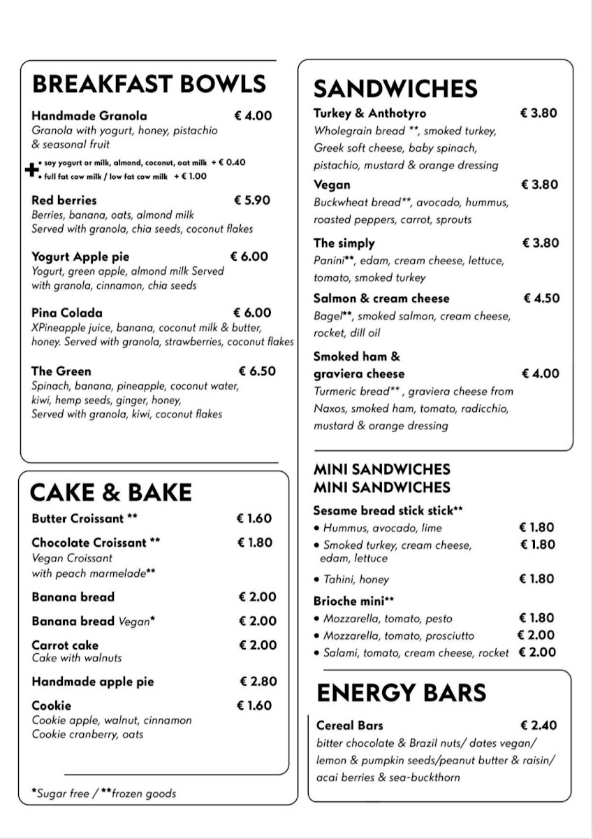 Cultivos coffee Exarchia menu board
