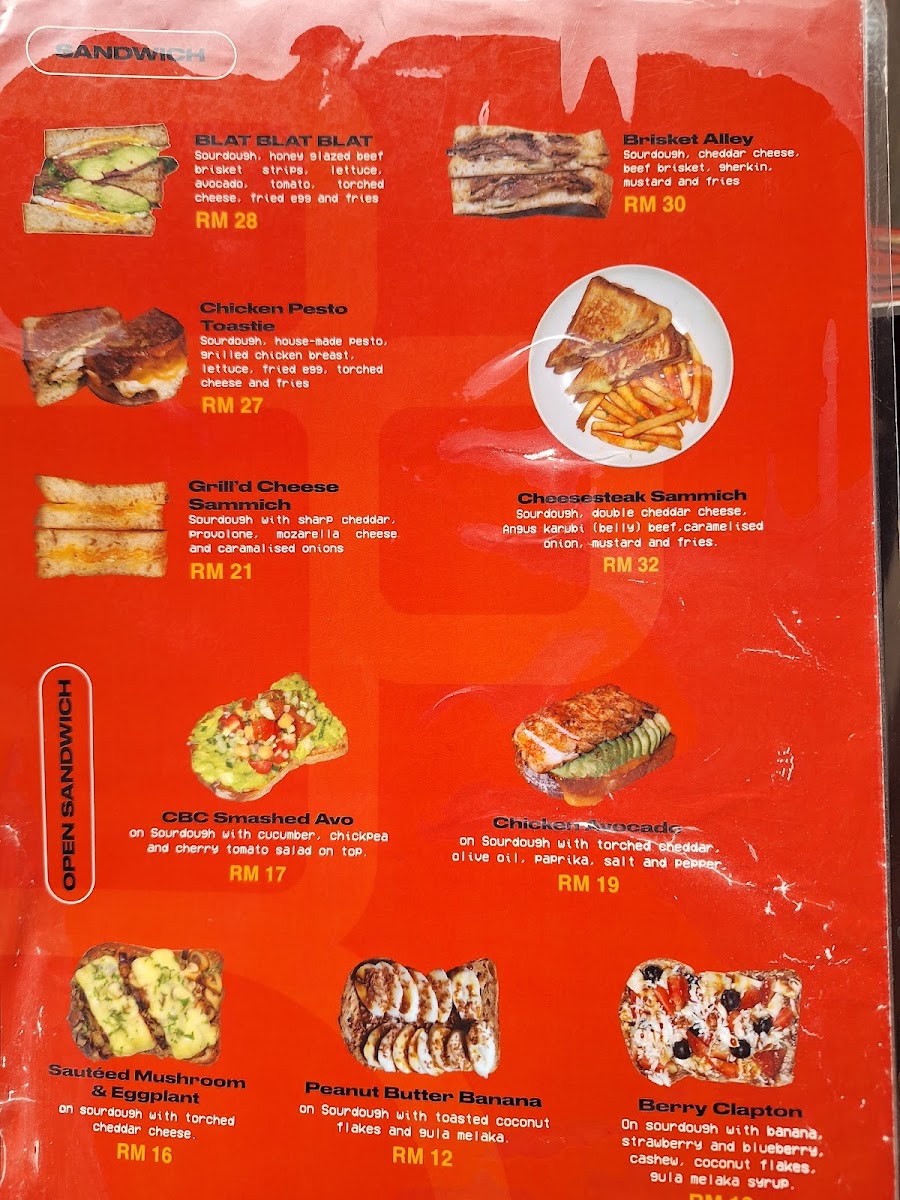 Coffeeboy Club @ The Gasket Alley menu board