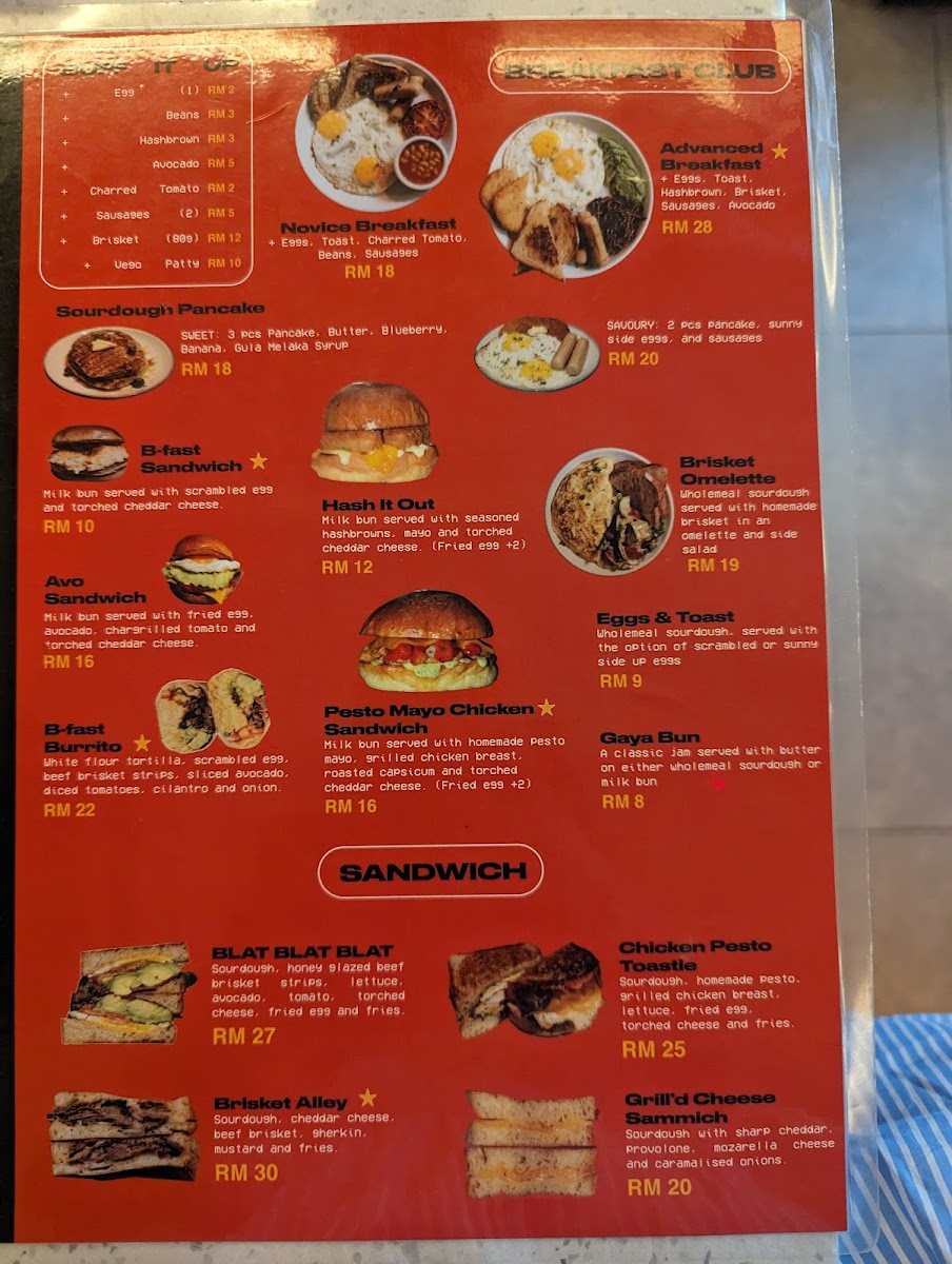 Coffeeboy Club @ The Gasket Alley menu board