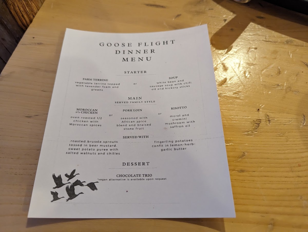 Buffalo Stone Café menu board
