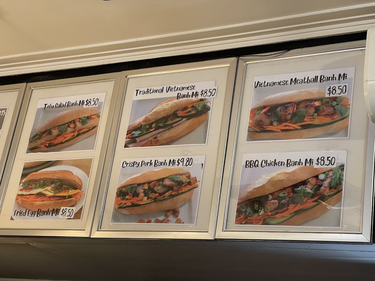 Michelle's Rolls & Coffee menu board