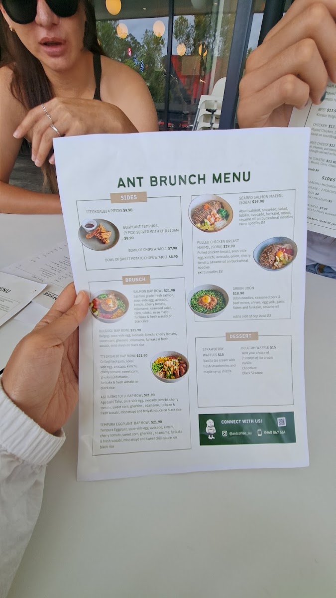 Ant Coffee menu board