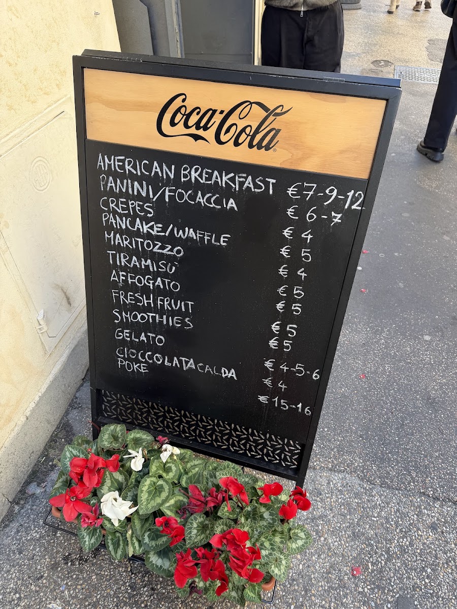 Caffè Cavour Di Vasselli Roberto menu board