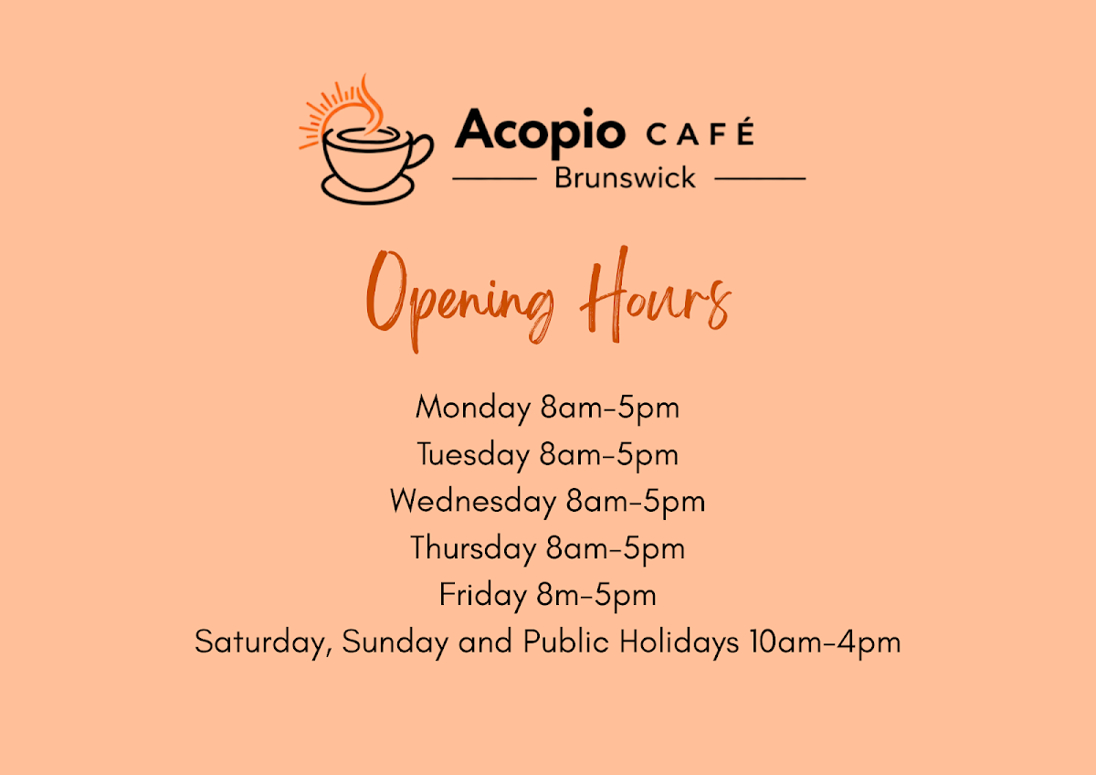 Acopio Cafe menu board
