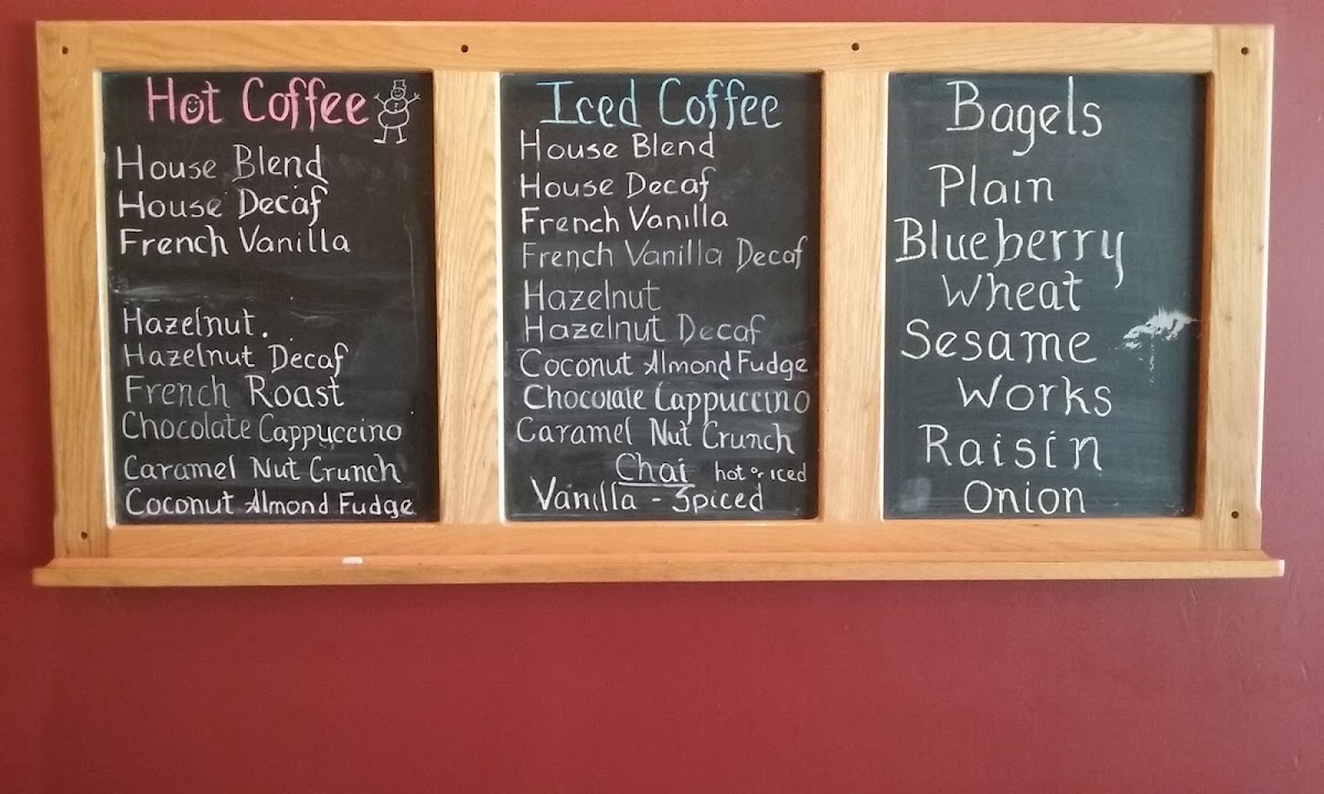 Steve's Marquee Cafe menu board