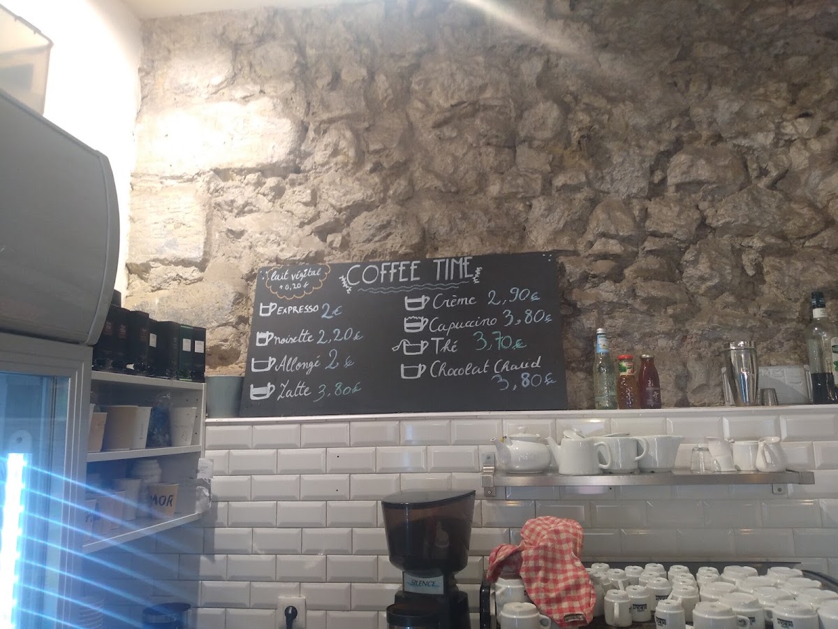 Cafés Debout menu board