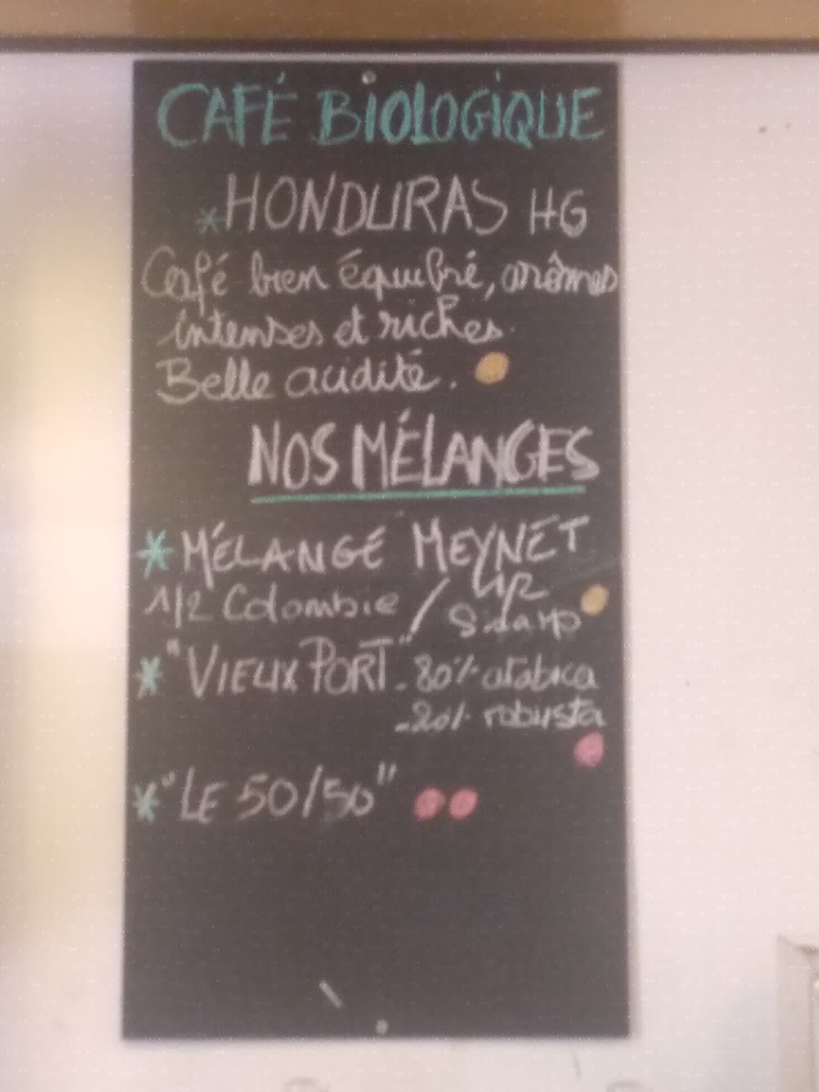Cafés Debout menu board