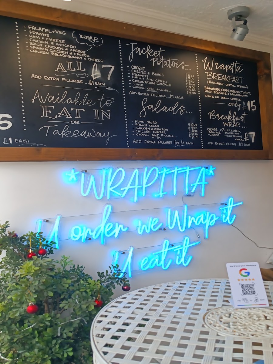 Wrapitta menu board