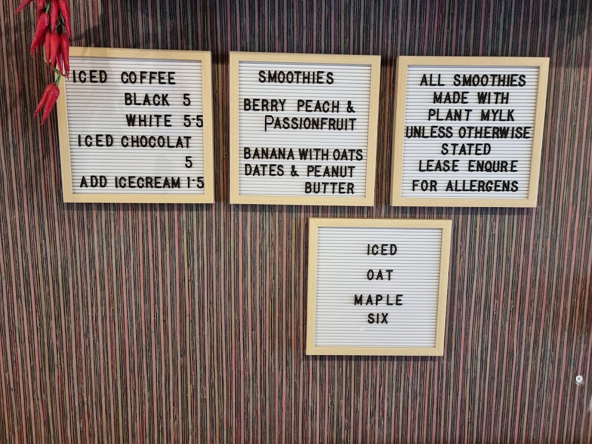 Mystic Kitchen menu board