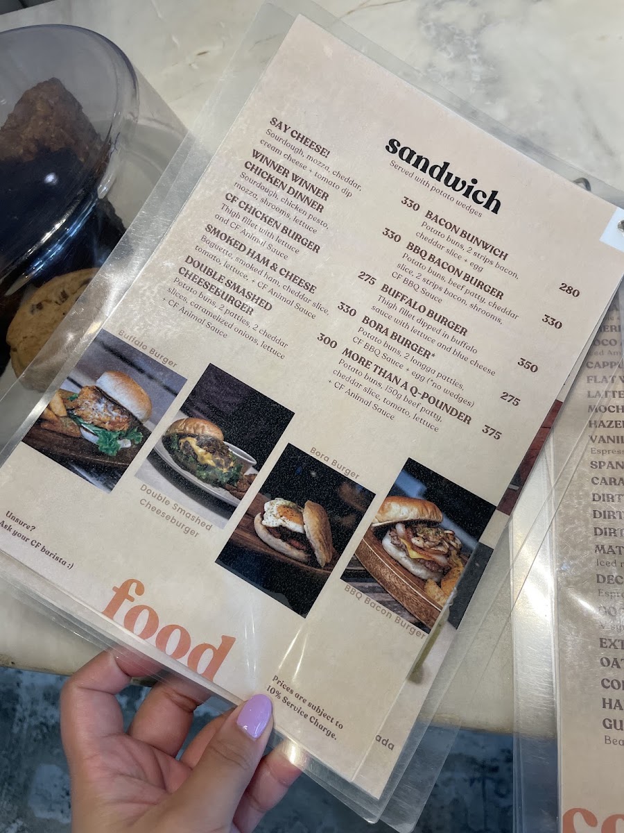 Common Folk Coffee Bar menu board