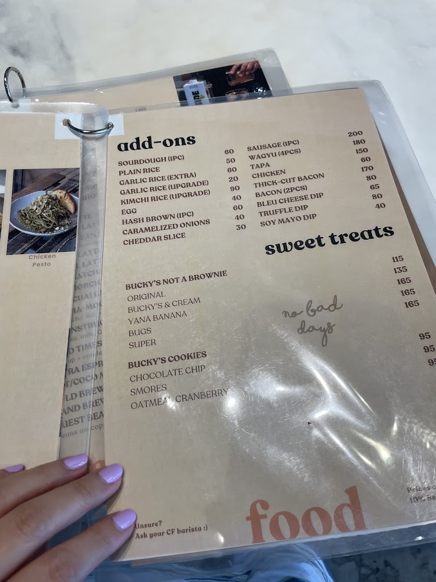 Common Folk Coffee Bar menu board