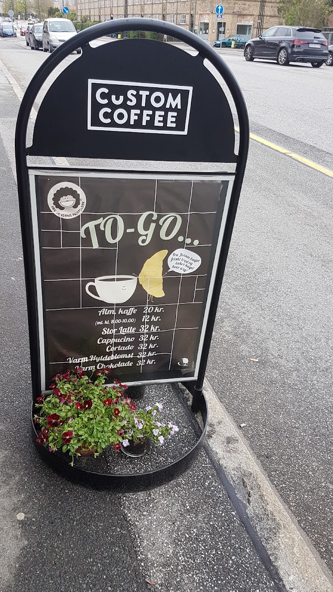 Fru Jensens Fristelser (Lady Jensen's Temptations) menu board