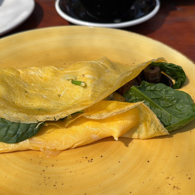 Omelette with Cheese and Spinach