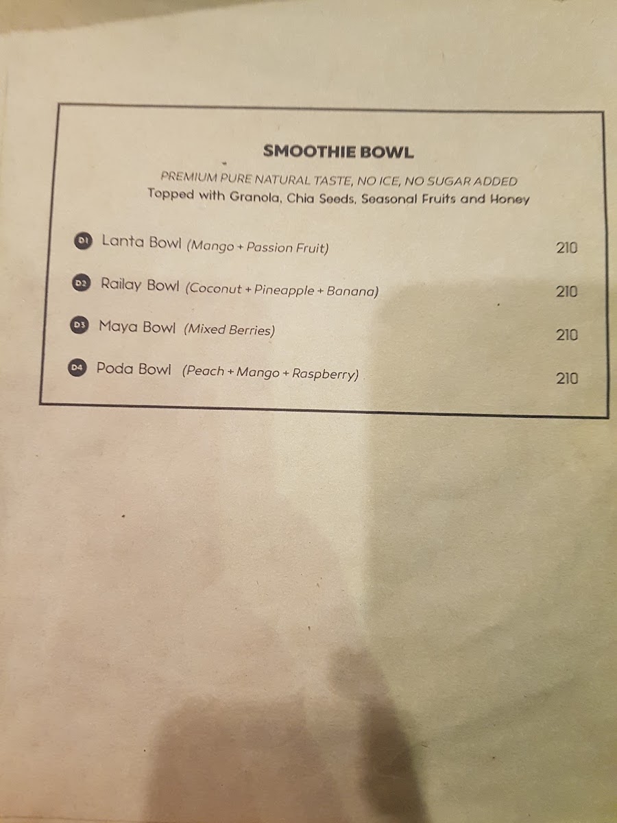 Lion & Shark menu board