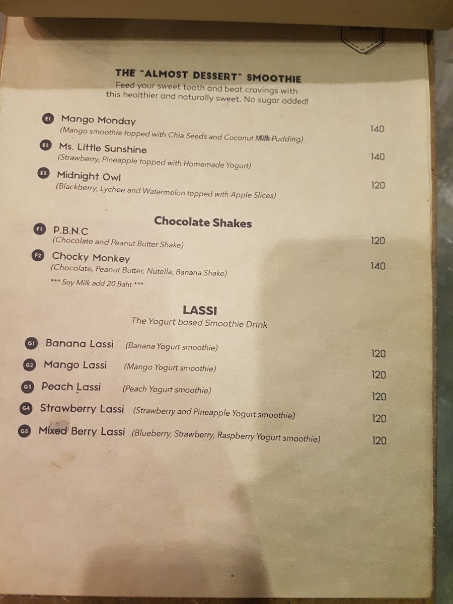 Lion & Shark menu board