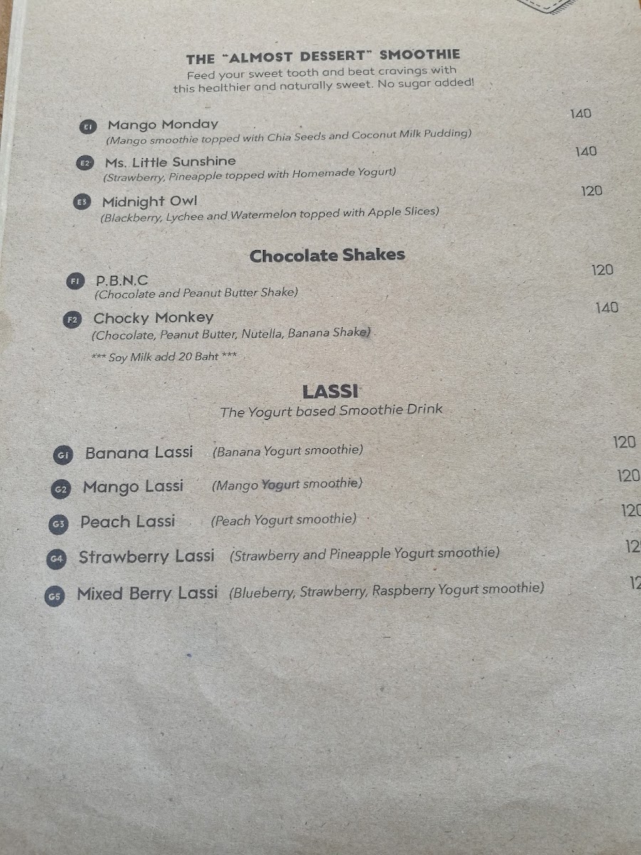 Lion & Shark menu board