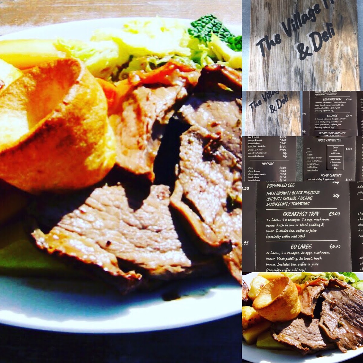 The Village Hub & Deli menu board