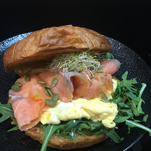 Croissant Scrambled Salmon