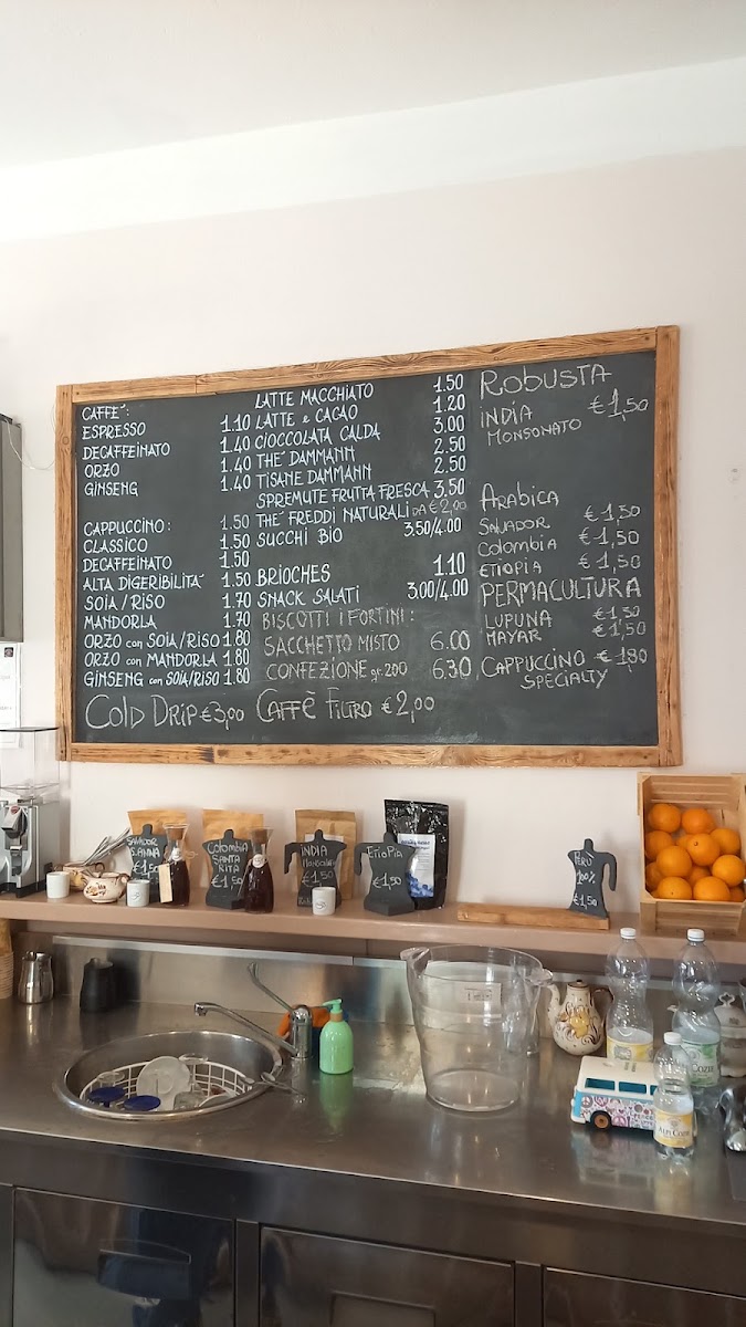 Caffetteria Al175 - Specialty Coffee menu board