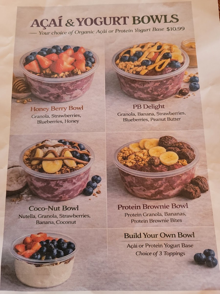 Sweet T's Cafe and Confections menu board