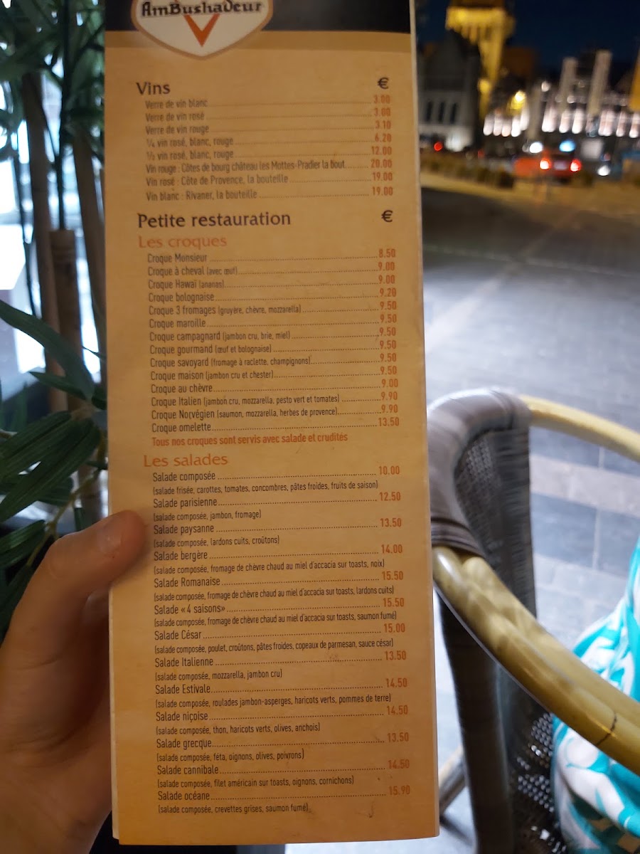 Les 4 saisons menu board